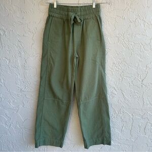 EVERLANE Pants Women XS Canvas Organic Cotton Green Utility Pull‎ On Drawstring
